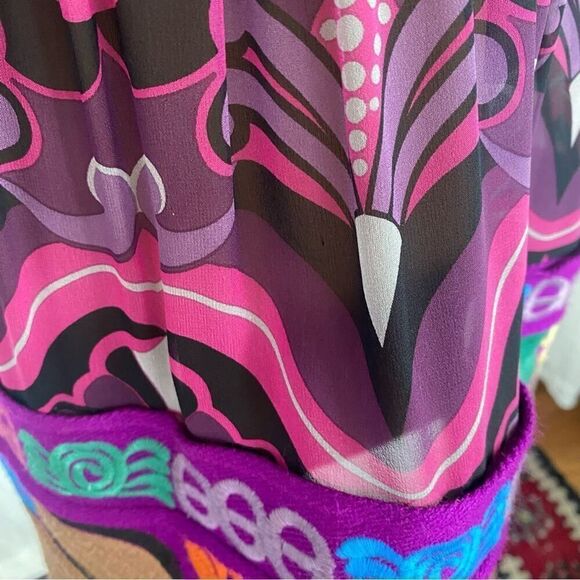 Anna Sui 100% Silk Embroidered Top Size P/XS - Picture 15 of 16